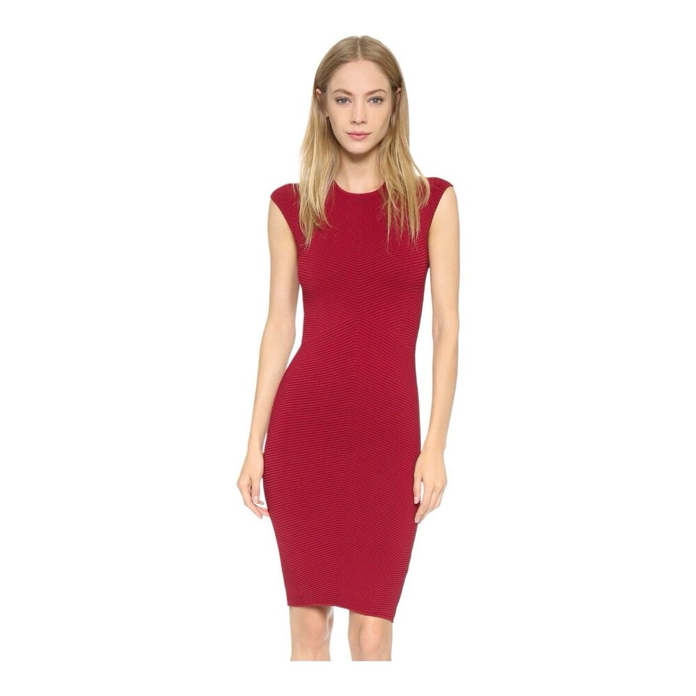 Ronny Kobo Kikimora Red Dress Terracotta Women’s Medium (6-10) Bodycon Knit $378